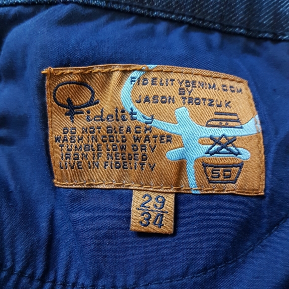 Fidelity Crysinth Tailored Wide Leg Jeans Blue Rinse Sz 29 x 34. Worn once - Picture 5 of 16